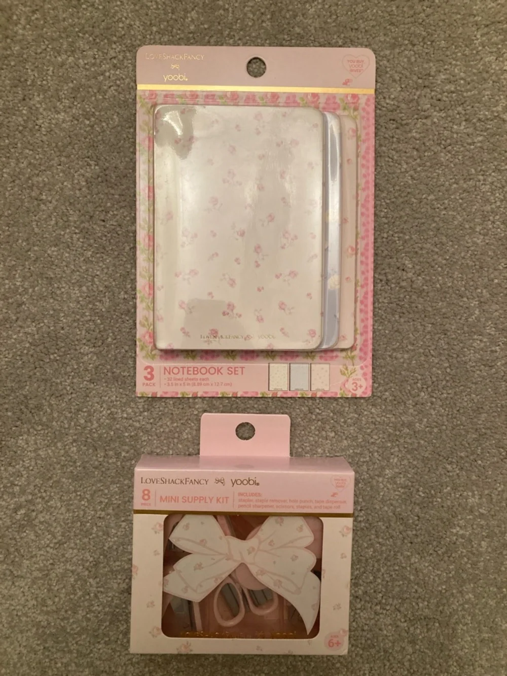 IN-HAND | LoveShackFancy x Target Yoobi Mini Journals & Mini Office Supply Kit